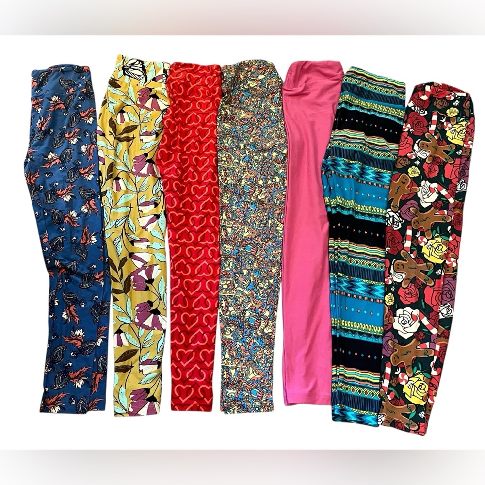 Lot of 7 pairs of OS LuLaRoe leggings, LuLaRoe leggings, leggings